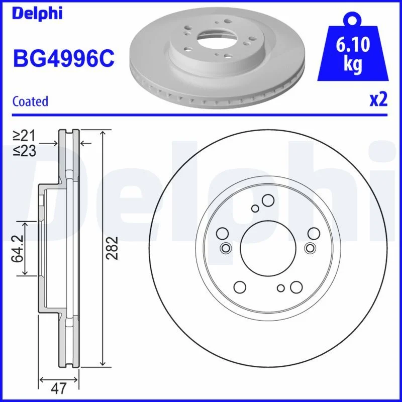 Brake Disc DELPHI BG4996C