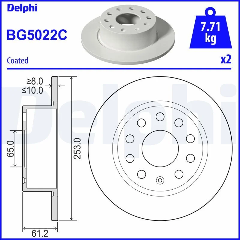 Zavorni disk DELPHI BG5022C