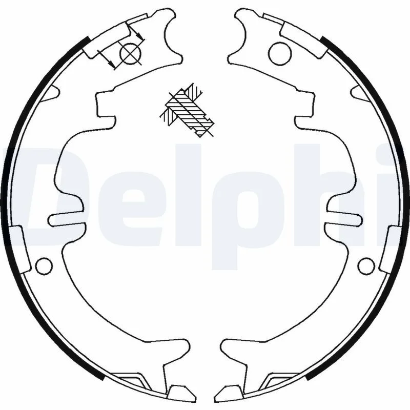 Komplet zavornih čeljusti, parkirna zavora DELPHI LS1892