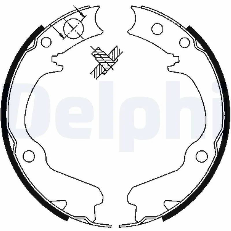 Komplet zavornih čevljev DELPHI LS1899