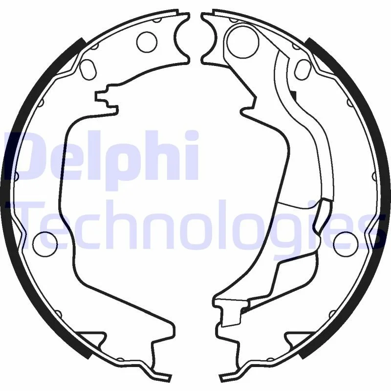 Komplet zavornih čeljusti, parkirna zavora DELPHI LS2011