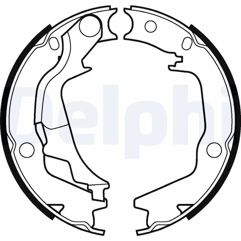 Komplet zavornih čeljusti, parkirna zavora DELPHI LS2042