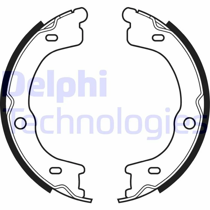 Komplet zavornih čeljusti, parkirna zavora DELPHI LS2048