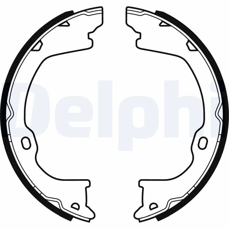 Komplet zavornih čeljusti, parkirna zavora DELPHI LS2055