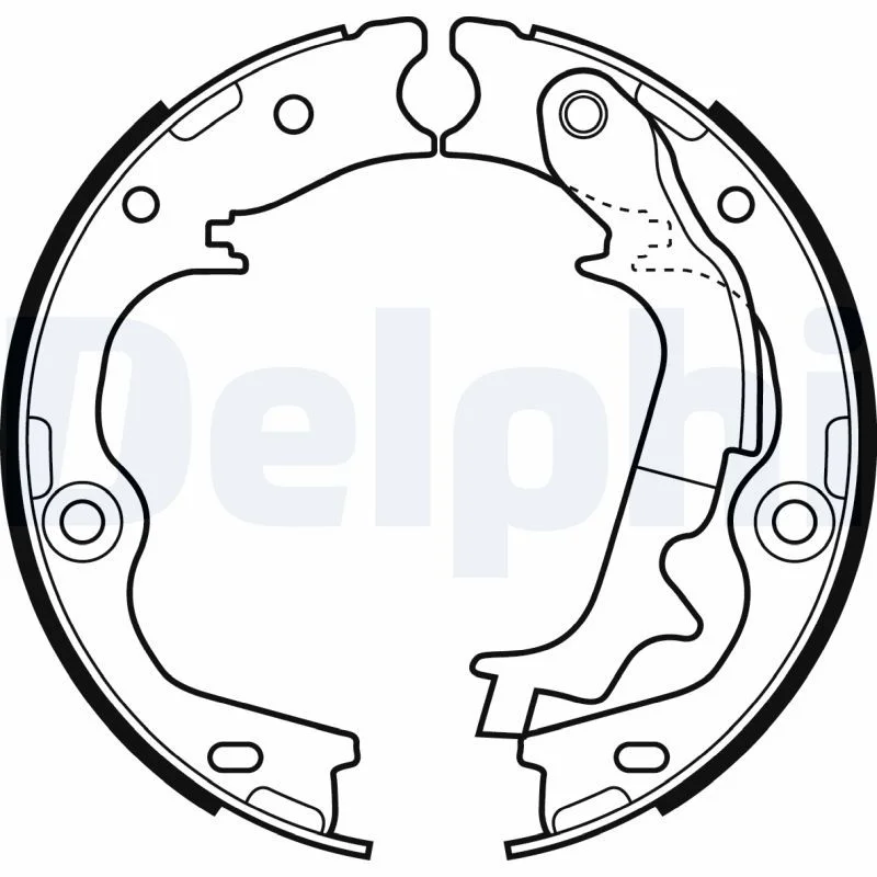 Komplet zavornih čeljusti, parkirna zavora DELPHI LS2083