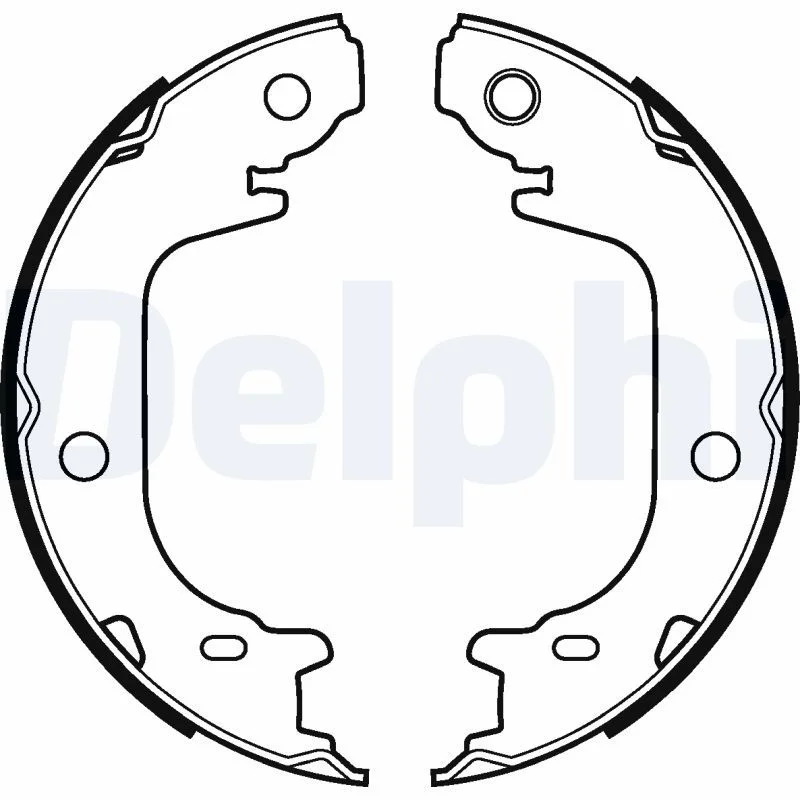 Komplet zavornih čeljusti, parkirna zavora DELPHI LS2122