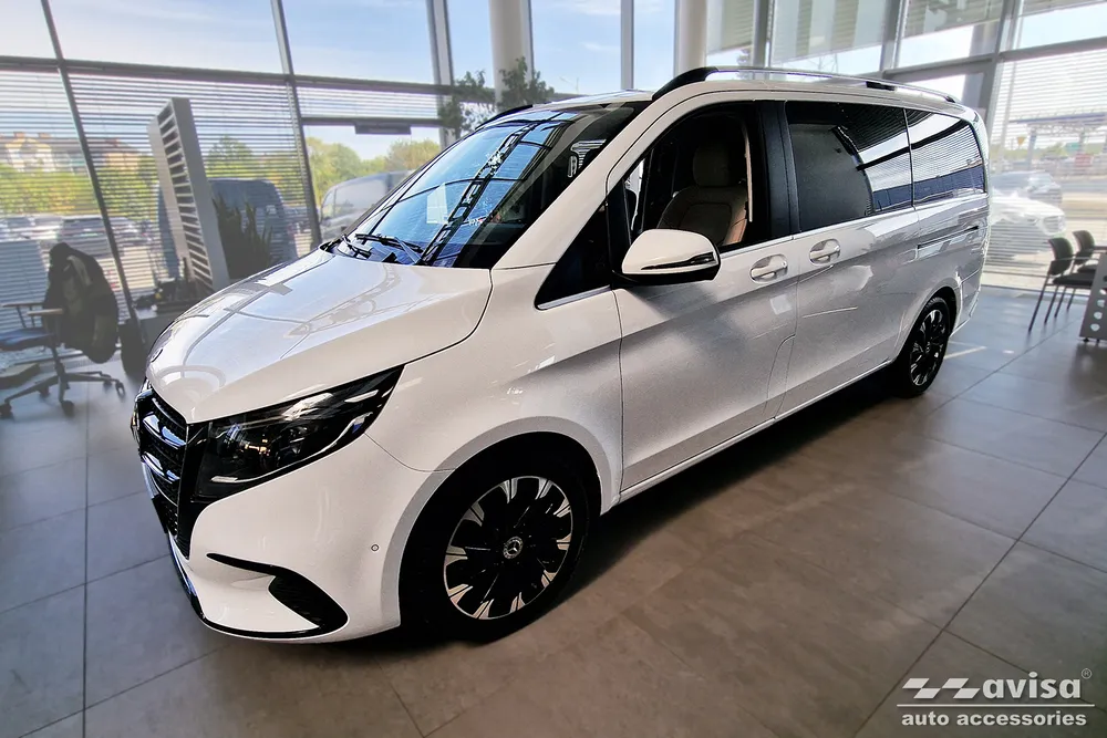 Door Sills Grain Pattern (2 Pcs) MERCEDES V CLASS W447/ VITO III 2014-> (black MAT) AVISA 2/13050