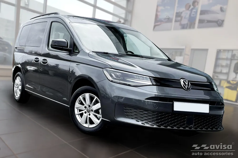 Slenksčių apsaugos VOLKSWAGEN CADDY V (SB) 2020-> / VOLKSWAGEN CADDY CARGO V (SB ) furgon 2020-> (2 vnt.) (juodas veidrodinis) AVISA 2/22258