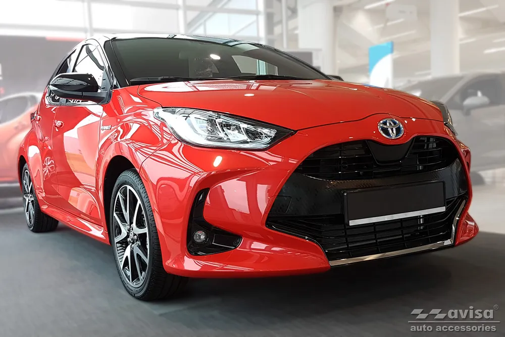 Door Sills Blue '' Hybrid '' TOYOTA C-HR II crossover 2023- 2025, FL 2025- / TOYOTA YARIS IV hatchback 5D/ Hybrid 2020-2024 FL.2024-> / TOYOTA YARIS Cross 2021-> (black mirror) AVISA 2/23022