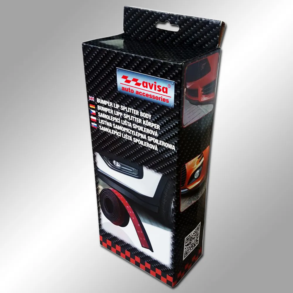 Universal Front Bumper / Spoiler Lip, red (4,8 x 250 cm) AVISA 2/29302