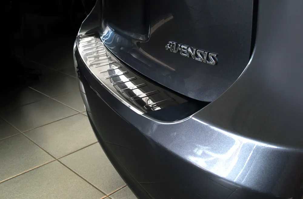 Rear bumper protector TOYOTA AVENSIS III combi 2009-2011, FL2011-2015 (silver satine) AVISA 2/35266