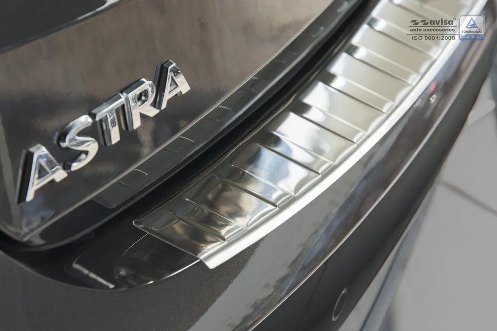 Galinio buferio apsauga OPEL ASTRA V K hatchback 2015-2019, FL2019-2021 (sidabrinis satinas) AVISA 2/35318