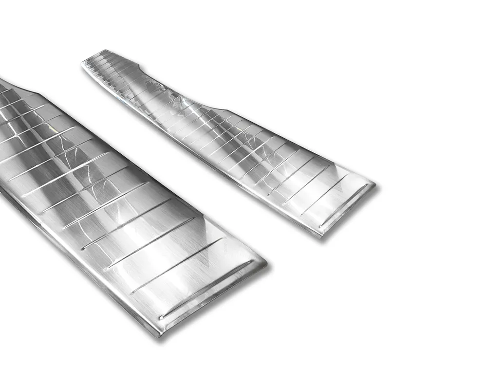 Rear bumper protector MERCEDES V Class W447 / VITO III / Marco Polo 2014-2019, FL2019-2024, FL 2024-> (the version with two rear doors and the version with trunk opening upwards) (silver satine) AVISA 2/35425