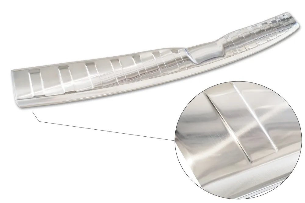 Rear bumper protector DACIA SPRING hatchback 5D 2021- 2024 (silver satine) AVISA 2/35446