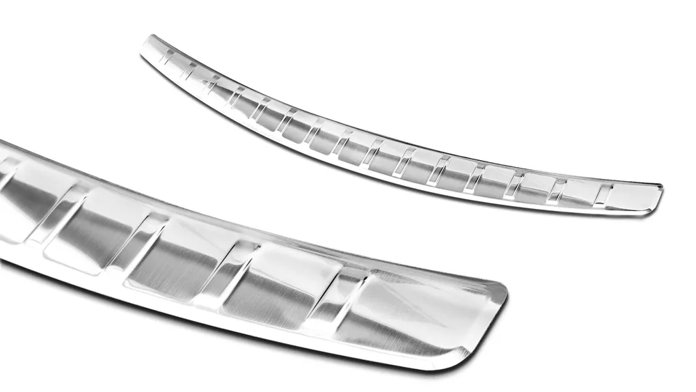 Rear bumper protector MERCEDES C Class IV W205 / AMG limousine 2014-2019, FL2019-06.2021 (silver satine) AVISA 2/35478
