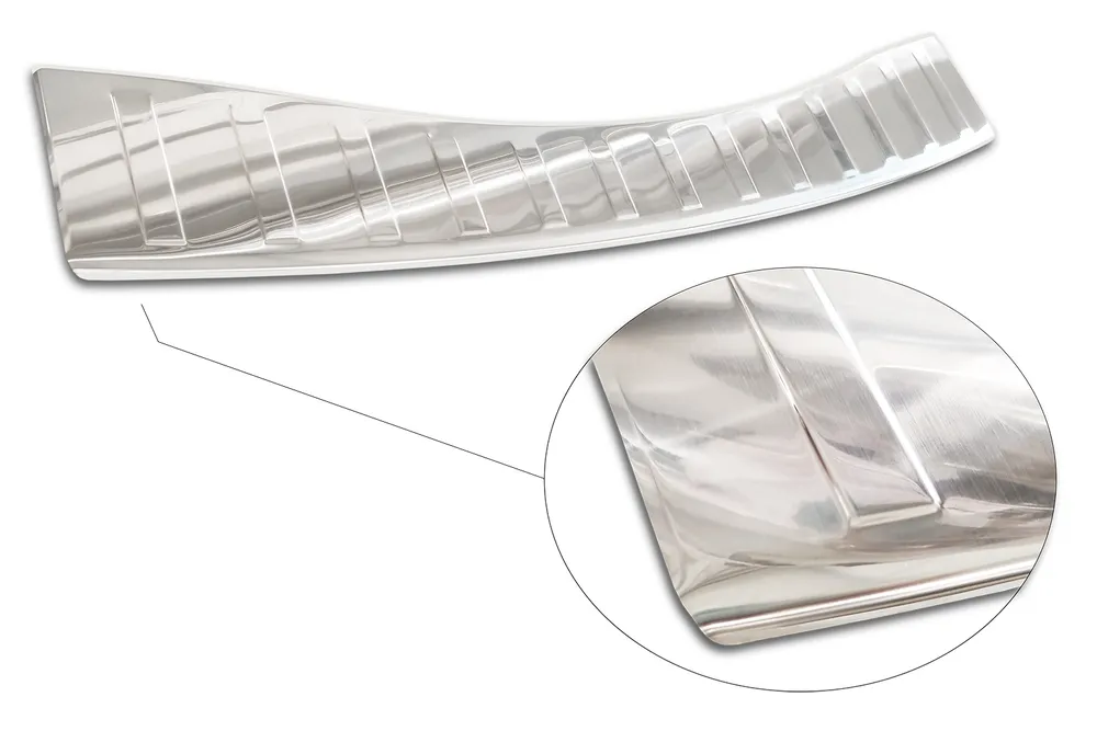 Rear bumper protector FORD MONDEO MK5 hatchback 5D / limousine 2014-2019, FL2019-> (silver satine) AVISA 2/35488