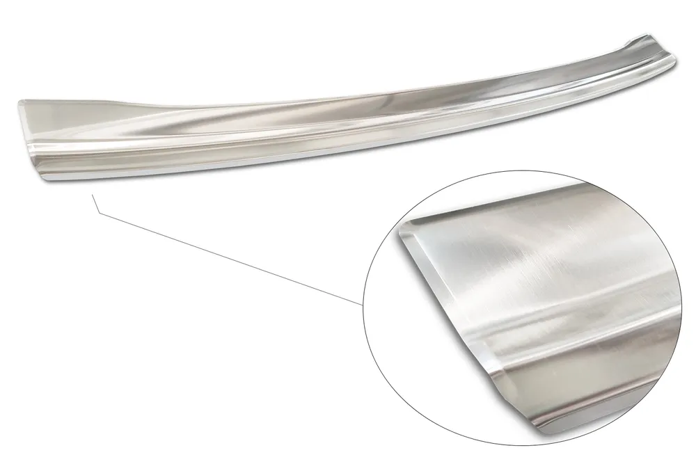 Rear bumper protector FORD FIESTA VII hatchback 3D / 5D / van 3D 2008-2012, FL2012-2017 (silver satine) AVISA 2/35517