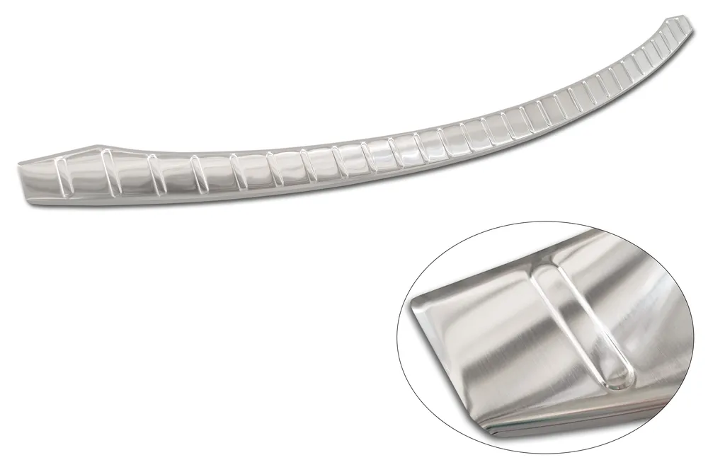 Rear bumper protector TESLA MODEL S liftback 2012-2016, FL2016-> (silver satine) AVISA 2/35535