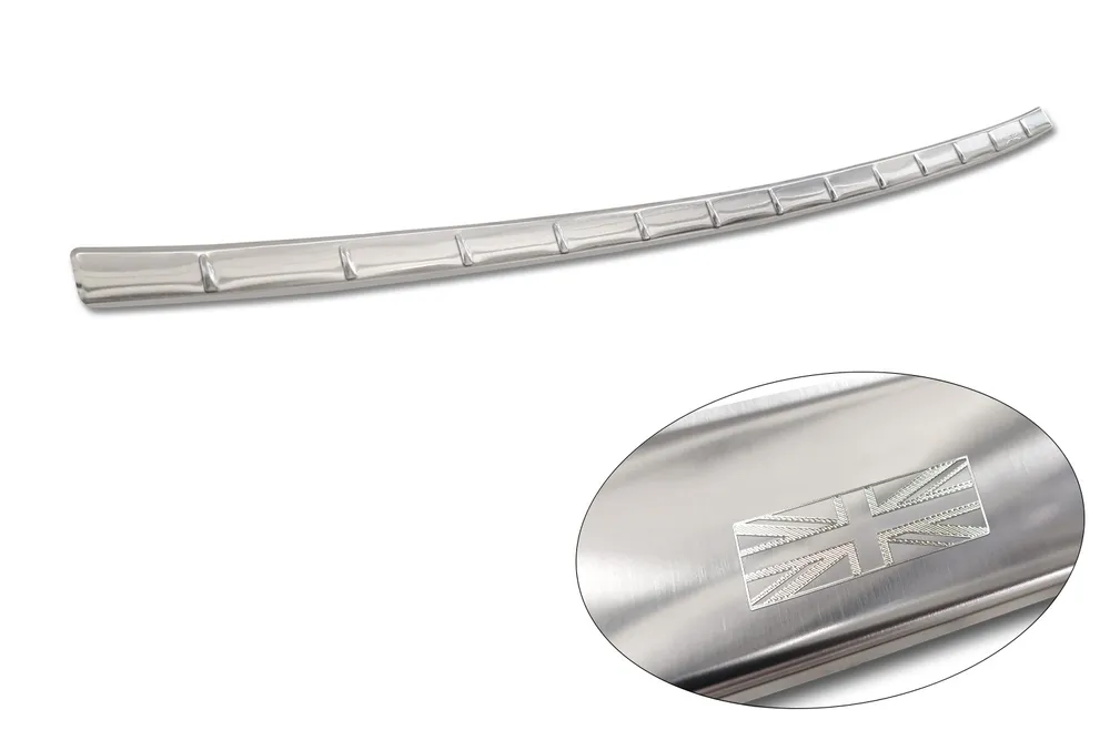 Rear bumper protector MG 4 hatchback 5d 2022-> ( engrave British flag) (silver) AVISA 2/35572