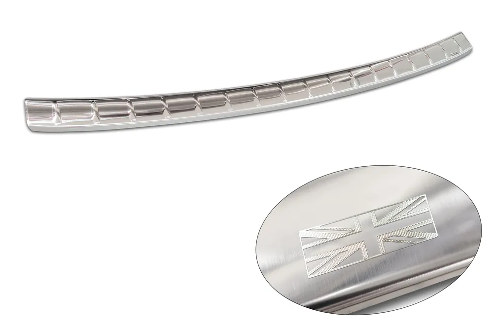 Rear bumper protector MG HS/ EHS FL.2020-2023, FL.2023-2024 (engrave British flag) (silver satine) AVISA 2/35575