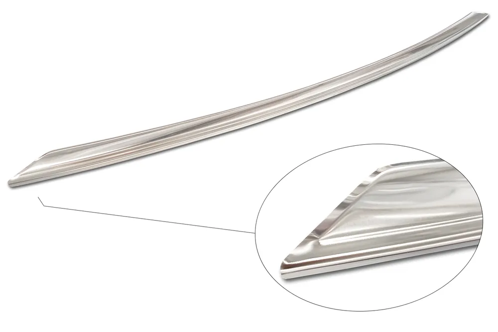 Rear bumper protector KIA SORENTO IV suv 2020->2024 (silver satine) AVISA 2/35644