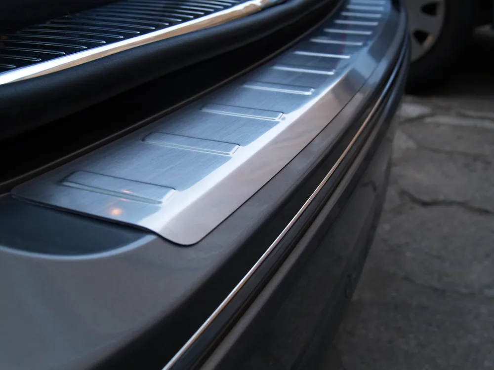 Rear bumper protector MERCEDES C Class W204 T-Model/ AMG 2007-2011 (silver satine) AVISA 2/35672