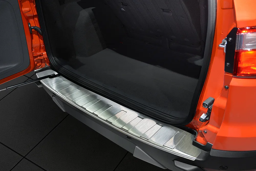 Rear bumper protector FORD ECOSPORT II 2012-2017 (silver satine) AVISA 2/35698