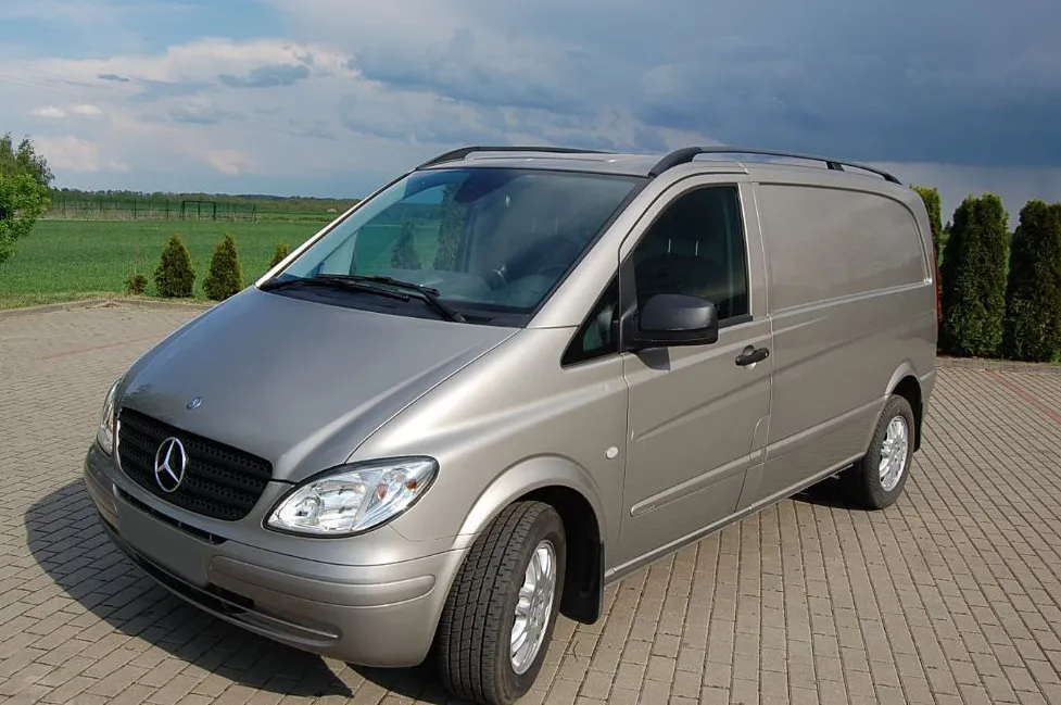 Rear bumper protector MERCEDES W639 VITO / VIANO 2003-2014 (silver satine) AVISA 2/35817