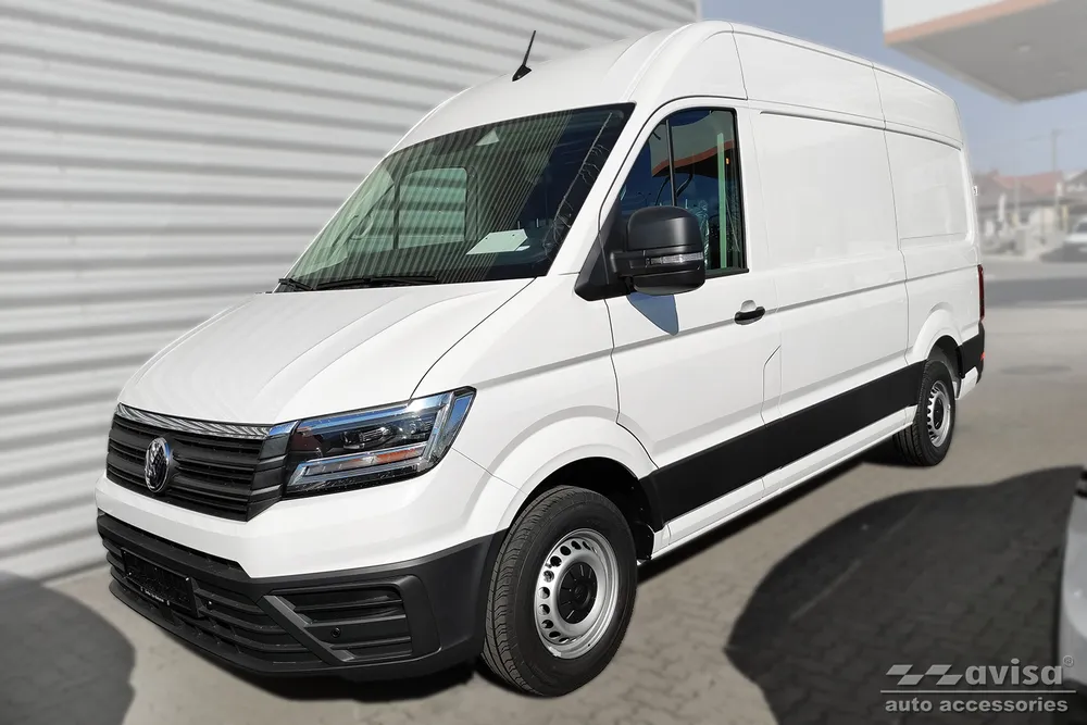Galinio buferio apsauga VOLKSWAGEN CRAFTER II 2017-2024, FL 2024-> ilgesnė versija (sidabrinis satinas) AVISA 2/35850
