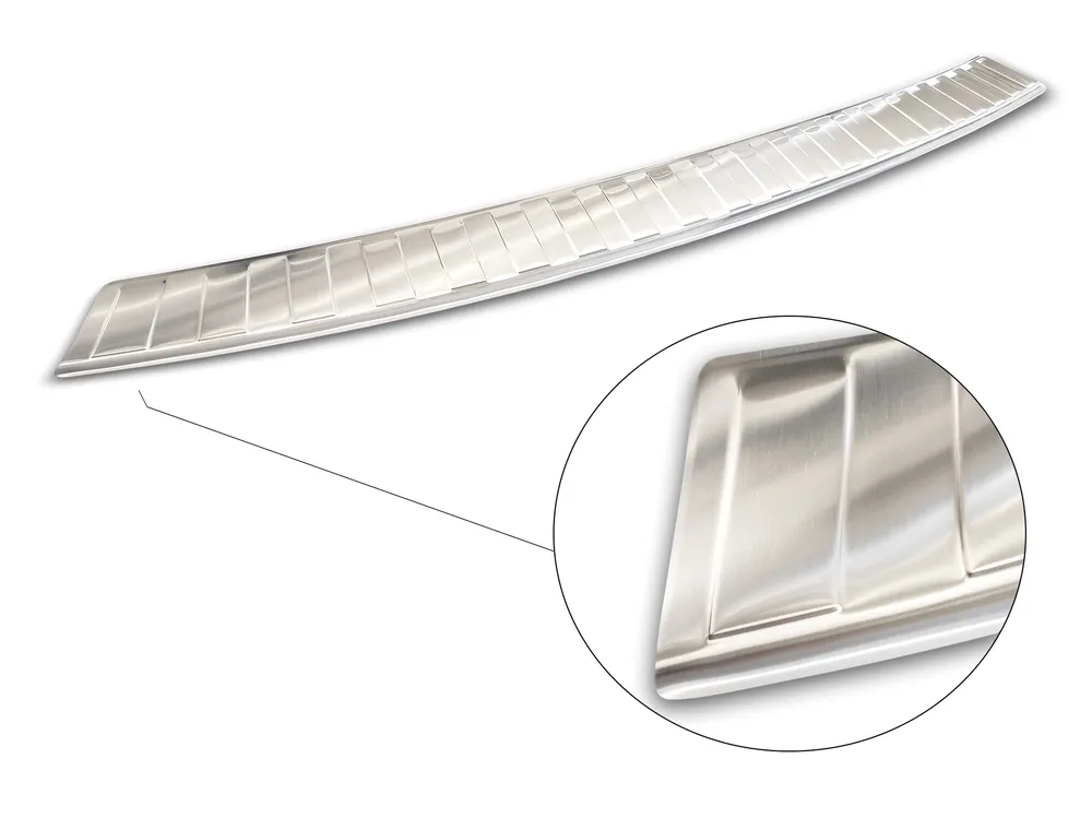 Galinio buferio apsauga VOLKSWAGEN TRANSPORTER T5 Multivan, Caravelle 2003-2012,FL2012-2015 ( fits to the two rear doors and the version with trunk opening upwards) / VOLKSWAGEN TRANSPORTER T6 2015-2019, FL2019-2024 (fits to the version with two rear doors) ilgesnė versija (sidabrinis satinas) AVISA 2/35970