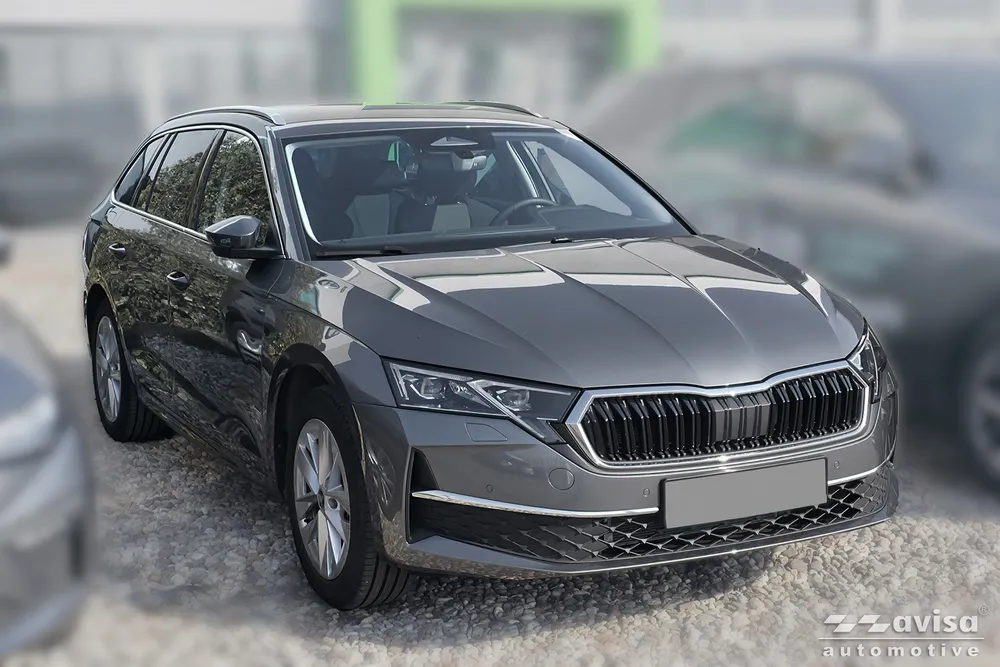Bagažinės dangčio apsauginė juosta SKODA OCTAVIA COMBI IV 2019-2024, FL.2024-> (sidabrinis satinas) AVISA 2/36216