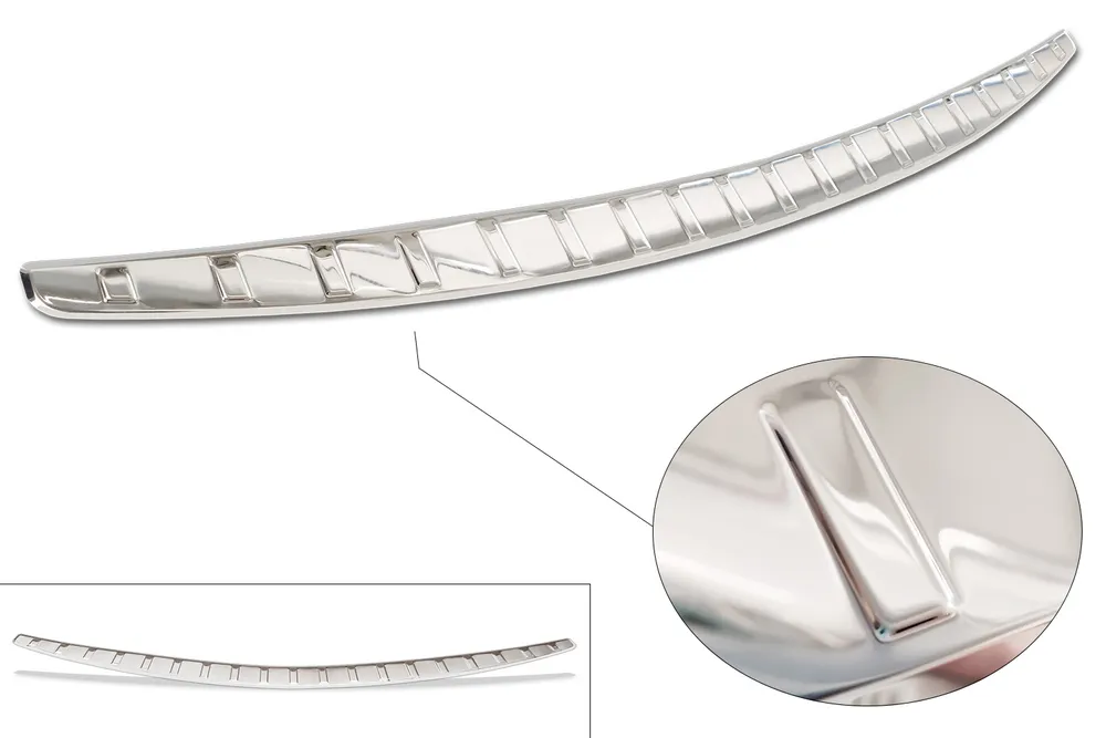 Rear bumper protector MERCEDES C Class V sedan (W206) 2021-> (silver mirror) AVISA 2/38045