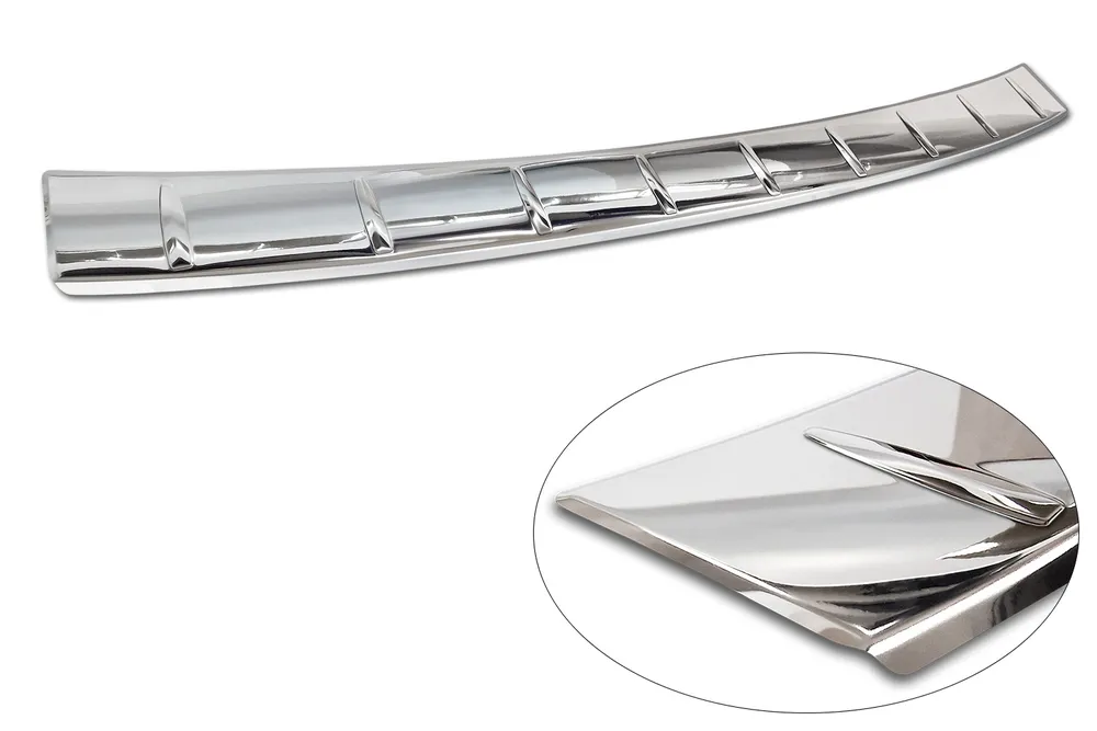 Rear bumper protector VOLKSWAGEN TIGUAN III 2024 -> (silver mirror) AVISA 2/38052