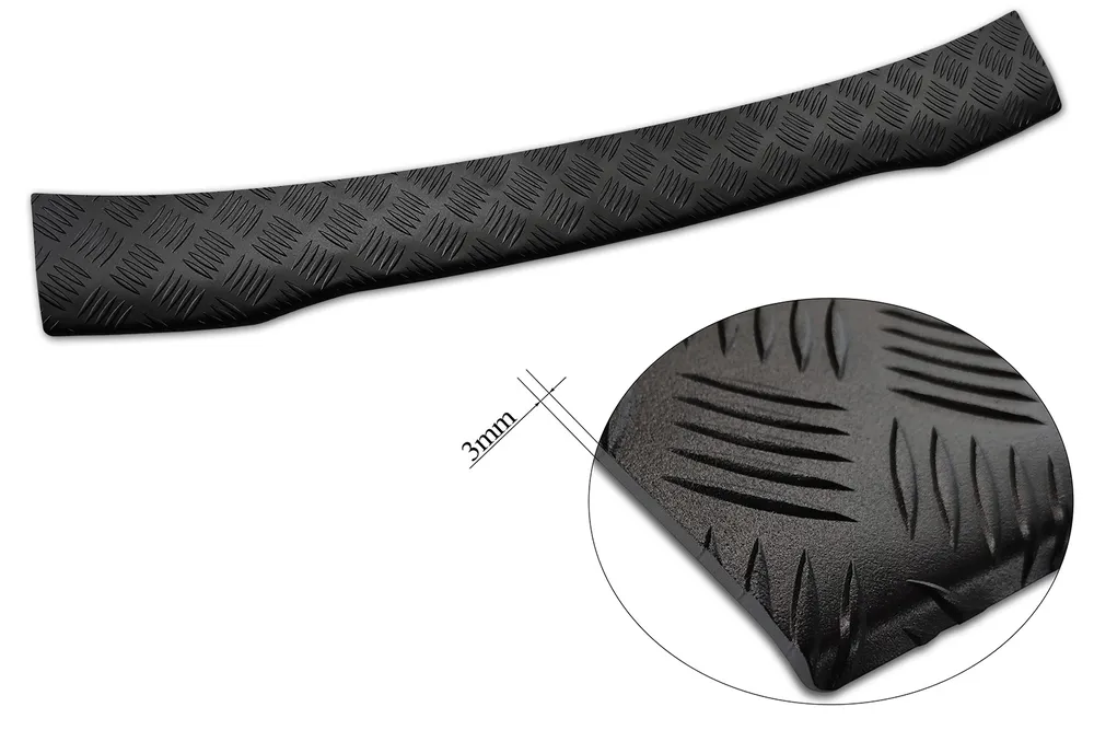 Rear bumper protector FORD TOURNEO COURIER I 2014-FL.2017, FL2017-2022 / FORD TRANSIT COURIER I 2014-FL.2017, FL2017-2022 (black MAT) AVISA 2/40220