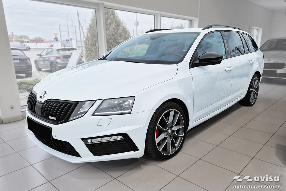 Galinio buferio apsauga SKODA OCTAVIA III combi RS version 2013-2016, FL2016-2019 (juodas matinis) AVISA 2/40336