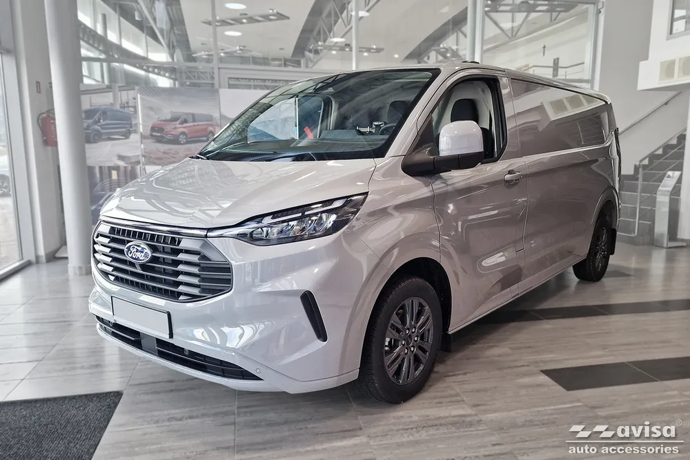 Galinio buferio apsauga FORD TRANSIT CUSTOM II 2023-> / FORD TOURNEO CUSTOM II 2023-> ( without sport version) FORD E-TRANSIT CUSTOM II , FORD E-TOURNEO CUSTOM II 2023-> / VOLKSWAGEN TRANSPORTER T7 2024-> / VOLKSWAGEN Caravelle T7 2025- (juodas matinis) AVISA 2/40379