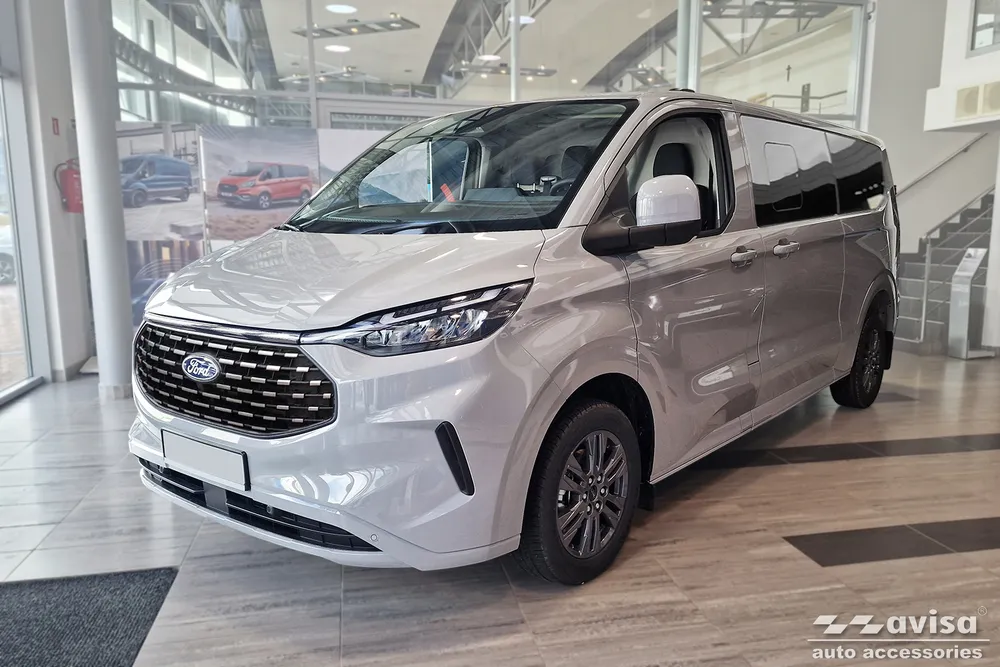 Rear bumper protector FORD TRANSIT CUSTOM II 2023->/ FORD E-TRANS II, 2023->/ FORD CUSTOM II 2023-> / FORD TOURNEO CUSTOM II 2023-> / FORD E-TOURNEO CUSTOM II 2023-> Primer (silver satine) AVISA 2/42202