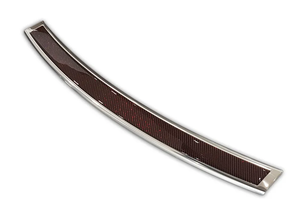 Galinio buferio apsauga BMW X5 F15 2013-> (mirror steel, red carbon fiber) AVISA 2/44037