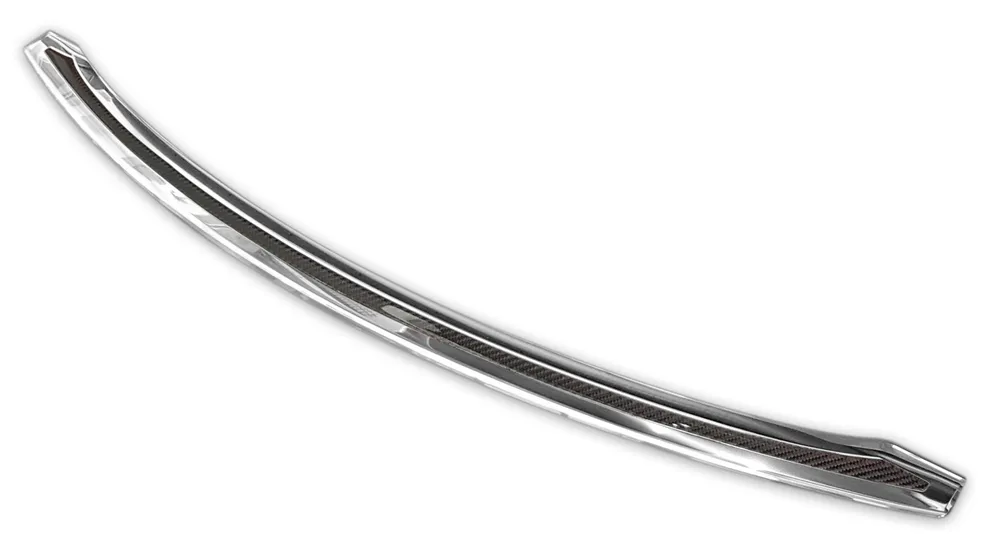 Rear bumper protector TESLA MODEL S liftback 2012-2016, FL2016-> (mirror steel,black carbon fiber) AVISA 2/44083