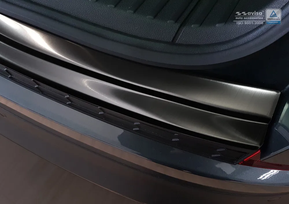 Rear bumper protector SKODA KODIAQ crossover 2016-2021, FL2021->2024 / SKODA KODIAQ crossover Scout 2017-2021, FL2021-> / SKODA KODIAQ crossover RS 2019-2021, FL2021-> (black) AVISA 2/45076