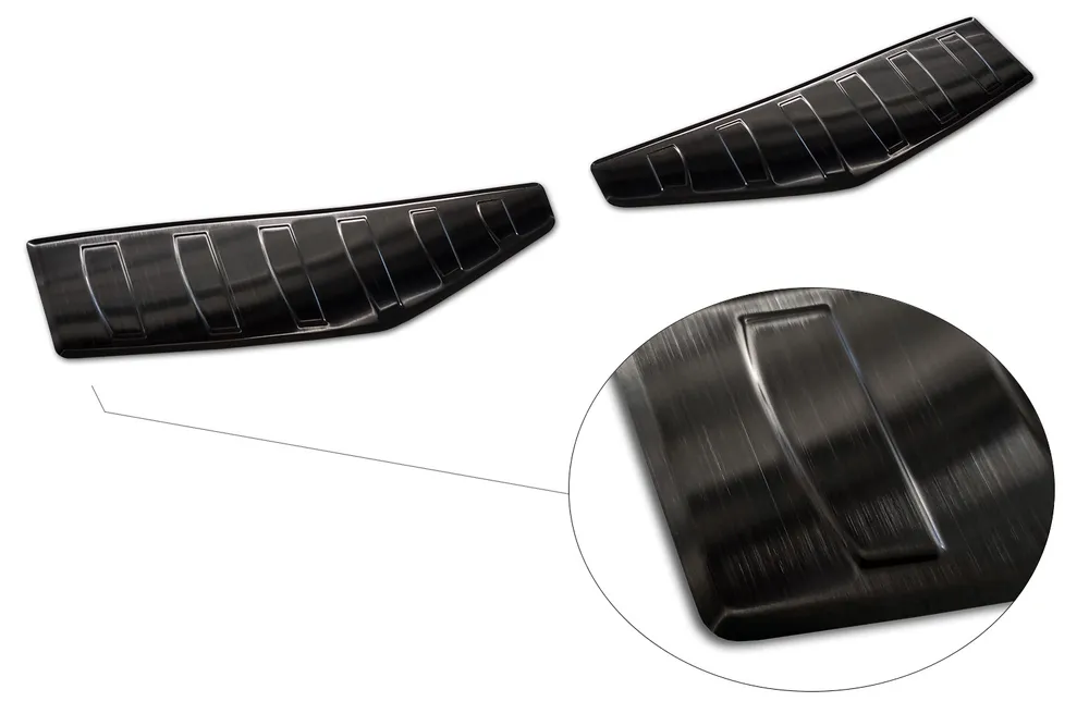 Rear bumper protector FORD MUSTANG MACH-E 2020-> (2 pcs) (black) AVISA 2/45295