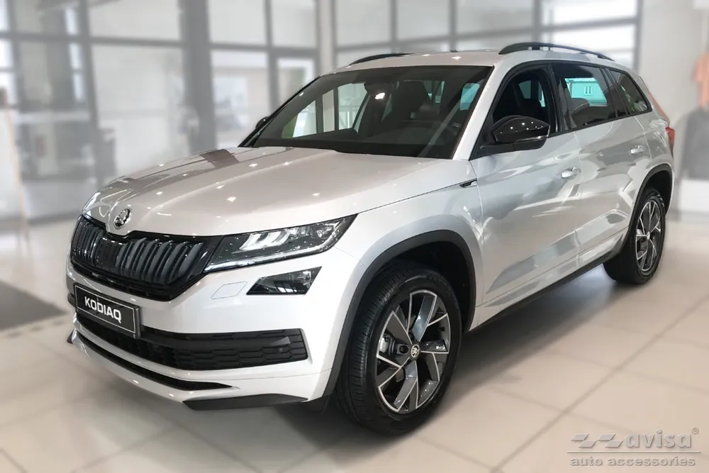 Galinio buferio apsauga SKODA KODIAQ crossover 2016-2021, FL2021->2024 (juodas) AVISA 2/45361