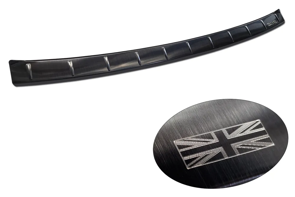Rear bumper protector MG 5 EV SW 2022-> (engrave British flag) (black) AVISA 2/45377