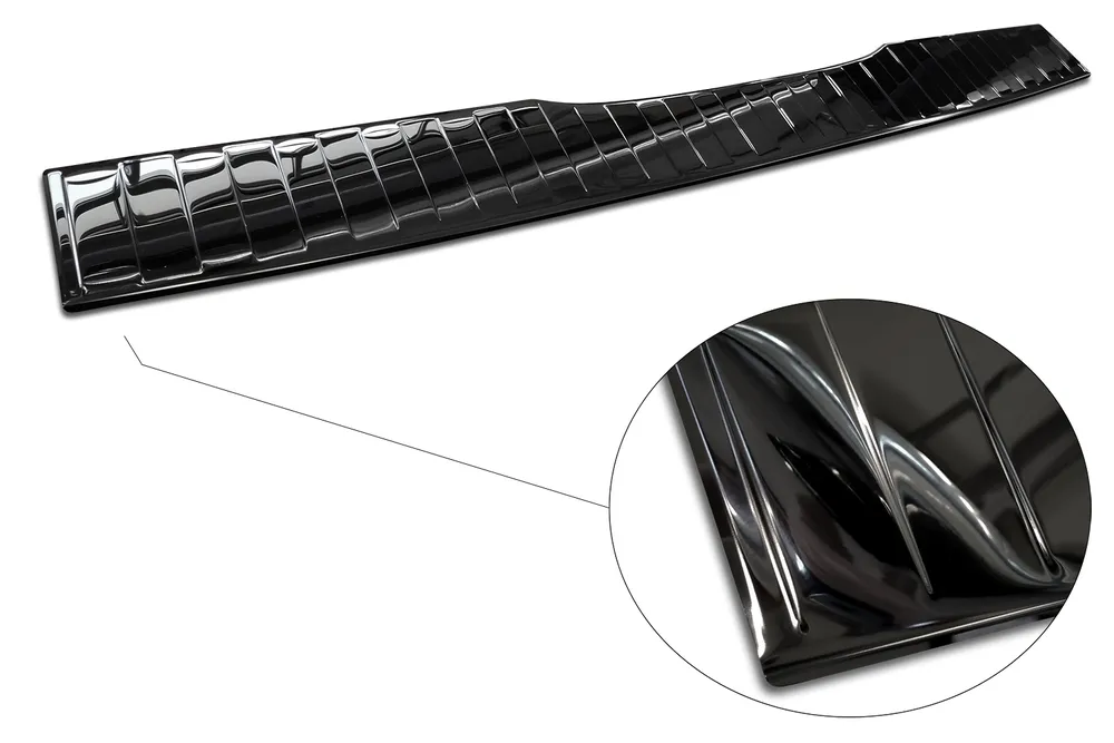 Rear bumper protector MERCEDES V Class W447 / VITO III / Marco Polo 2014-2019, FL2019-2024, FL 2024-> (the version with two rear doors and the version with trunk opening upwards) (black mirror) AVISA 2/51042