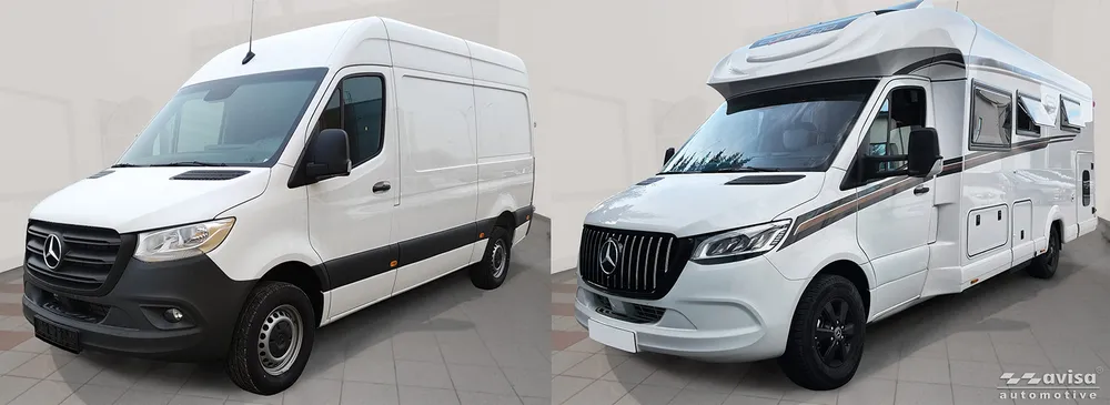 Cup Holder Trim Cover (2Pcs) Left/Right Side MERCEDES SPRINTER III 2018-> (silver MAT) AVISA 2/53500