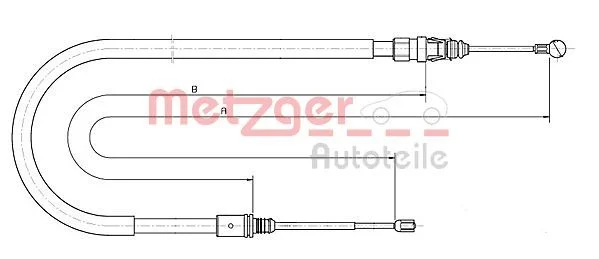 Cable Pull, parking brake METZGER 10.6224