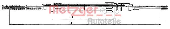 Poteg kabla, parkirna zavora METZGER 10.745