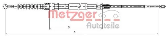 Cable Pull, parking brake METZGER 10.7626