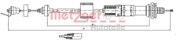 Poteg kabla, krmiljenje sklopke METZGER 11.2154
