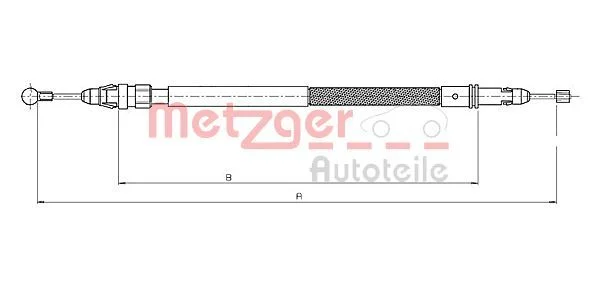 Cable Pull, parking brake METZGER 12.0744